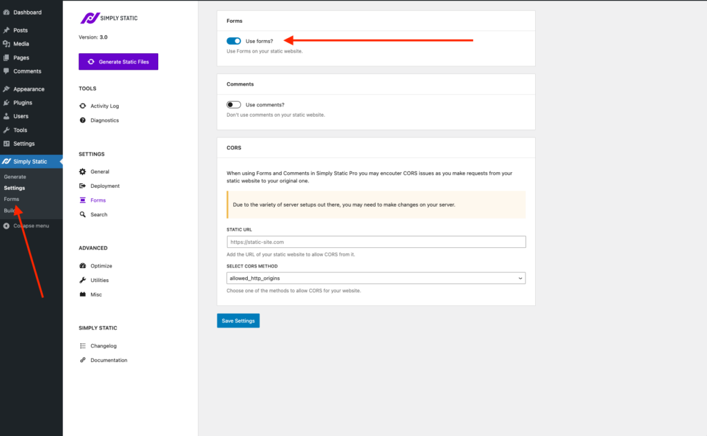 Set up forms 2