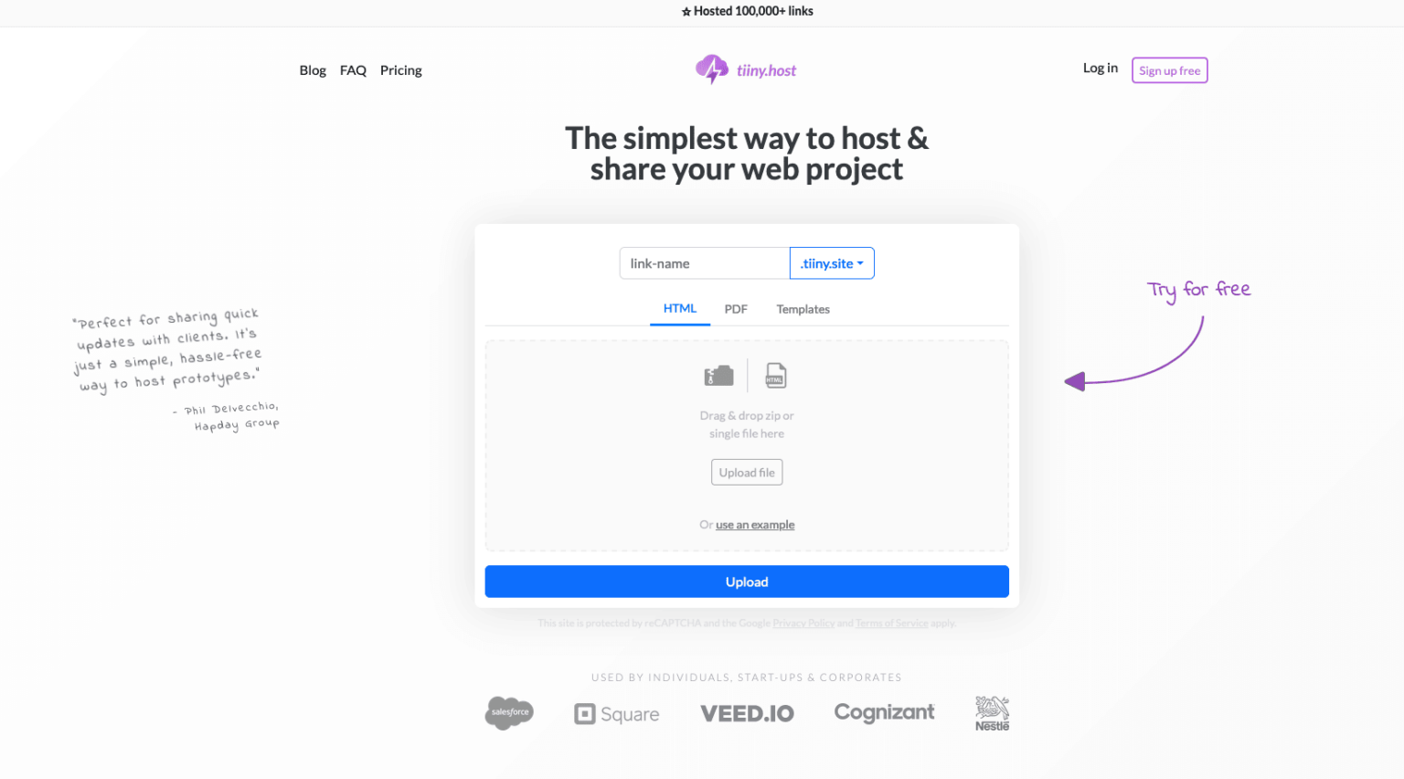 Zip file Hosting with Tiiny.host and Simply Static