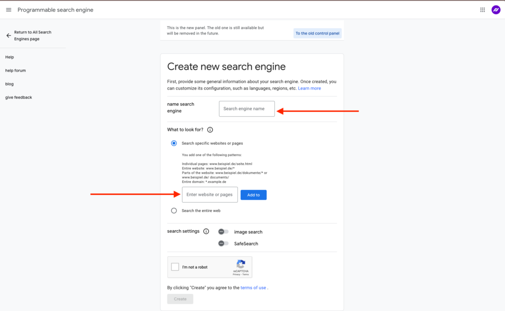 Enabling search on a static site with Google CSE 1