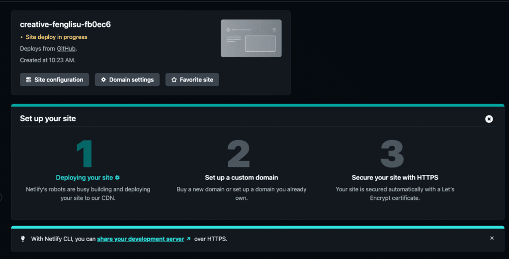 deployment progress netlify