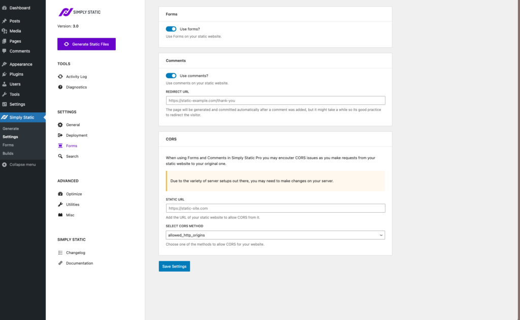 Set up forms 1