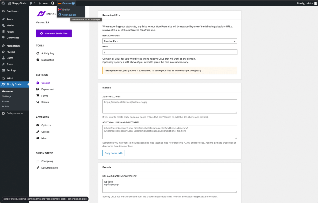 Setting up WPML 1