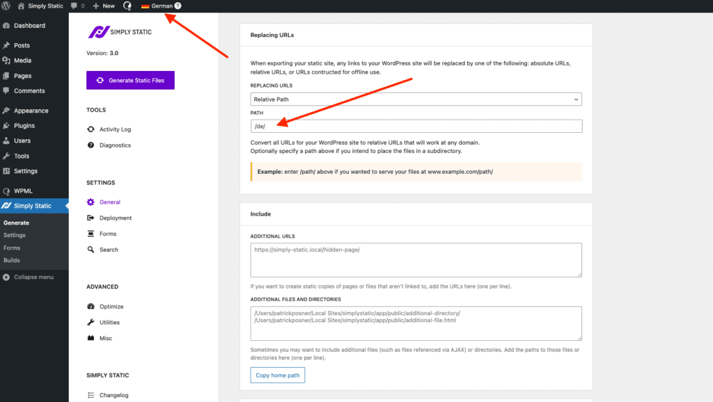 Setting up WPML 2