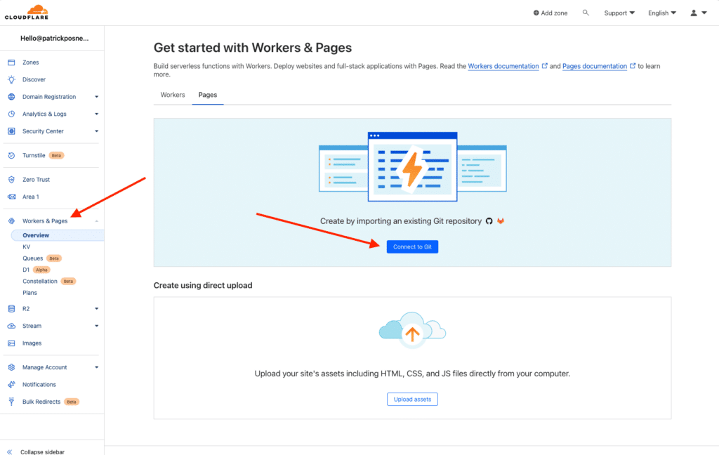 cloudflare pages dashboard