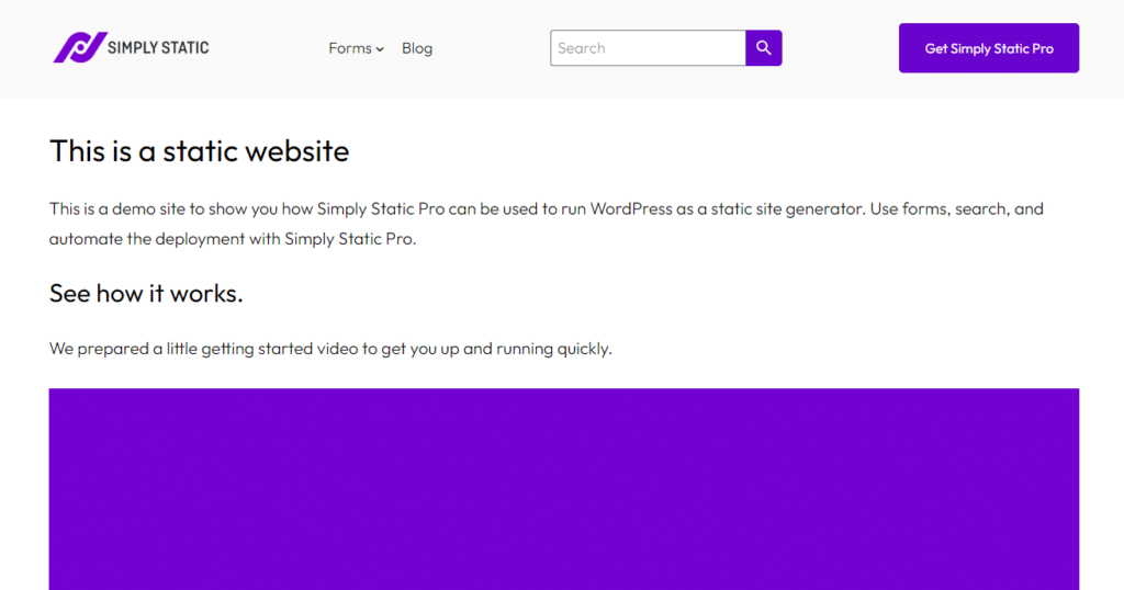 static website wordpress