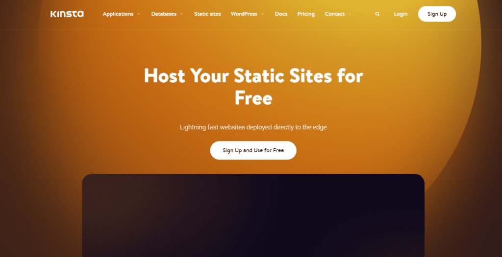 kinsta static site hosting