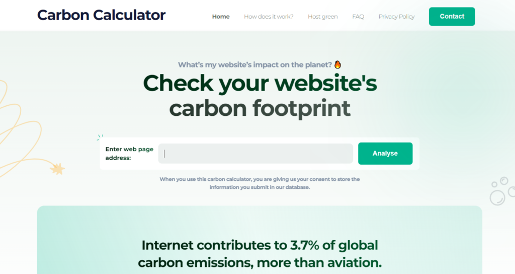 carbon neutral website