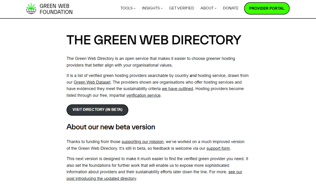 green web hosting