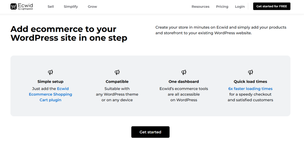 ecwid wordpress setup