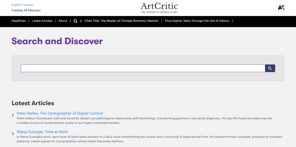 artcritic search page