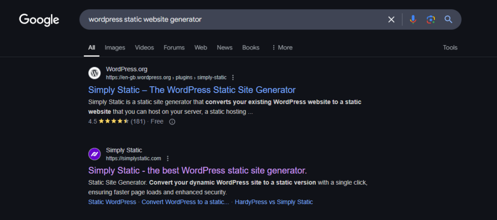 static site seo