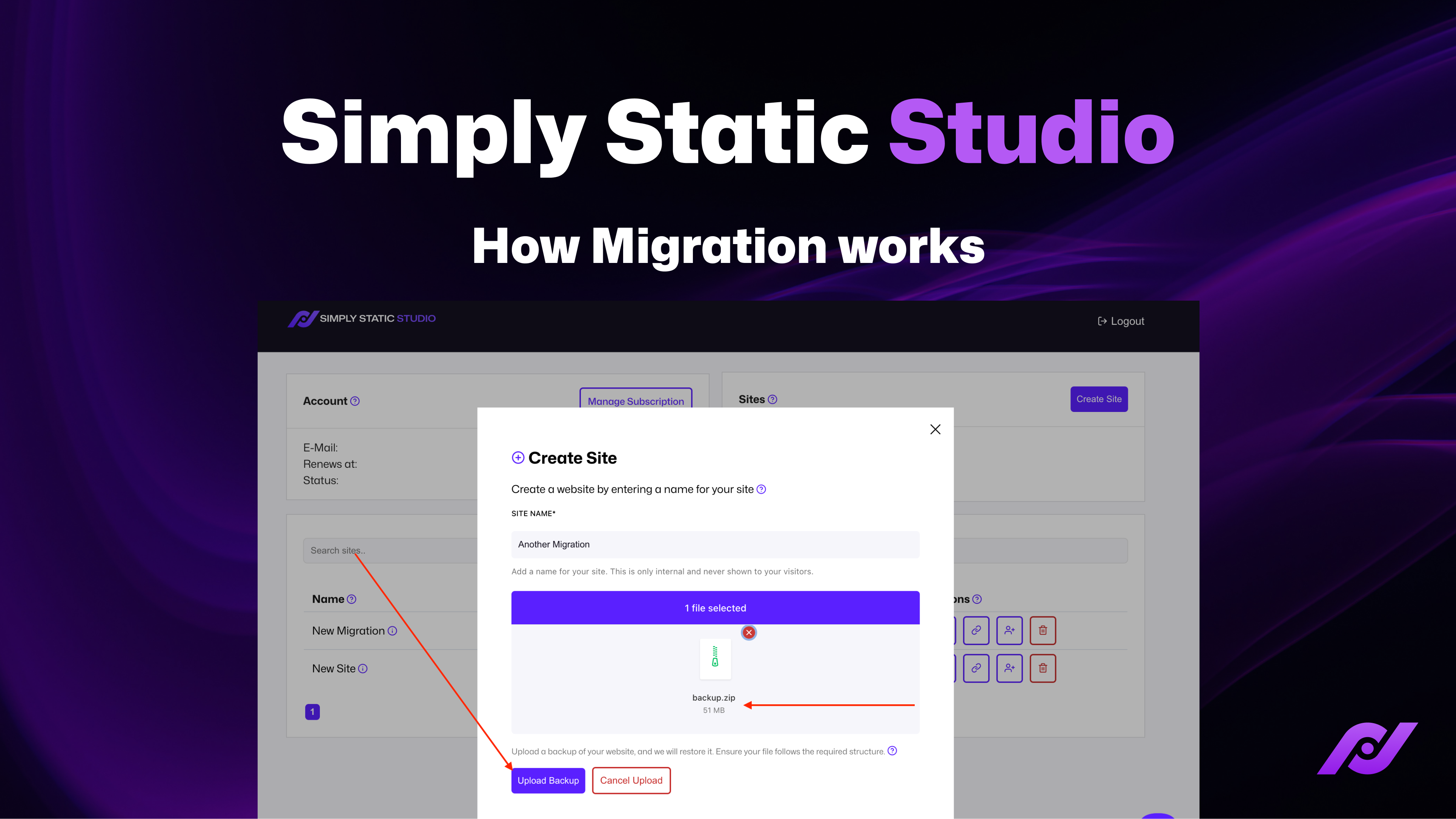 Simply Static Studio – Migration