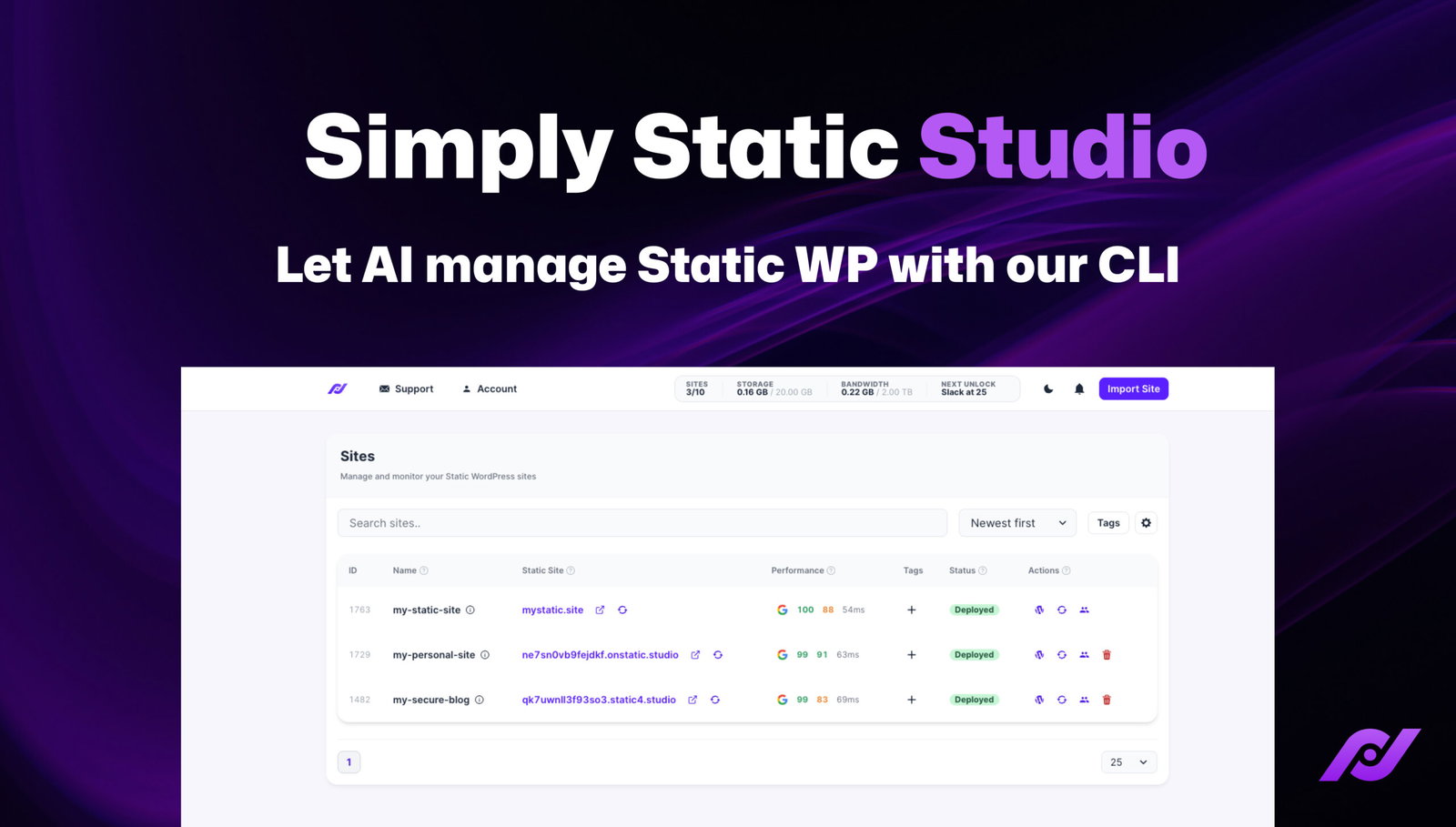 Static Studio CLI – Let AI manage Static WordPress for you