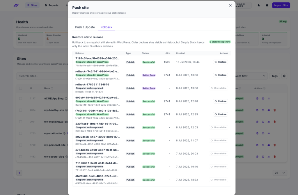 Static Studio - Site Health & Reports 8