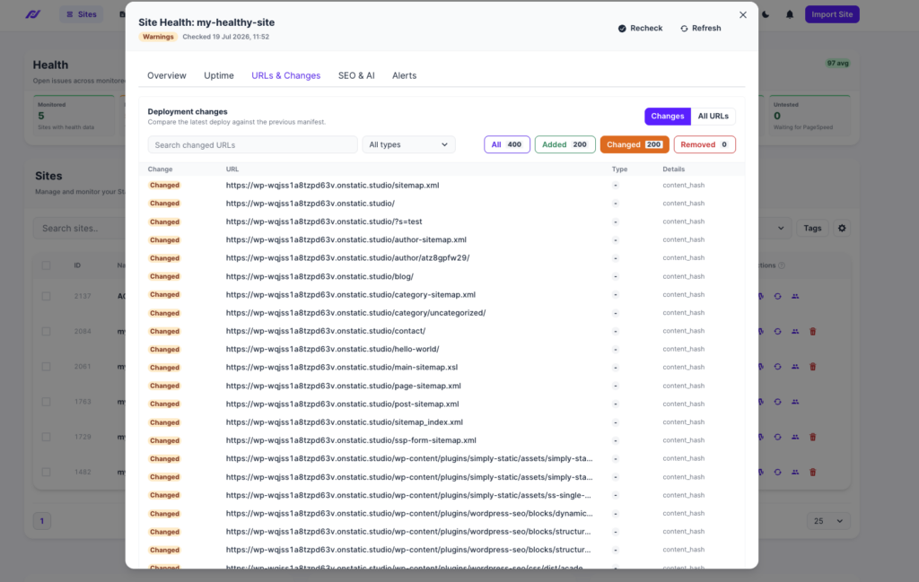 Static Studio - Site Health & Reports 7