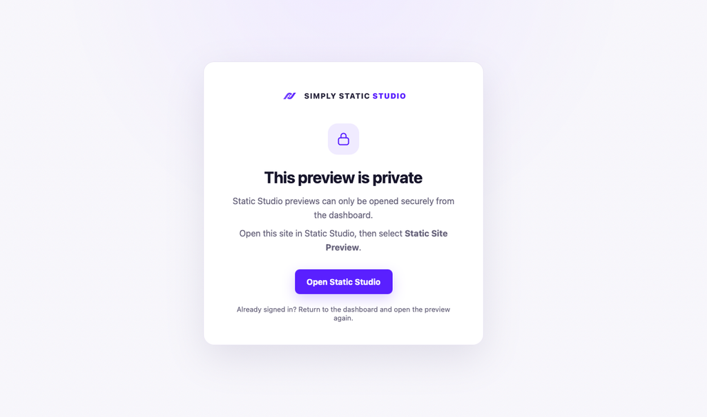 Static Studio – Private static site previews 4 Static Studio – Private static site previews 4