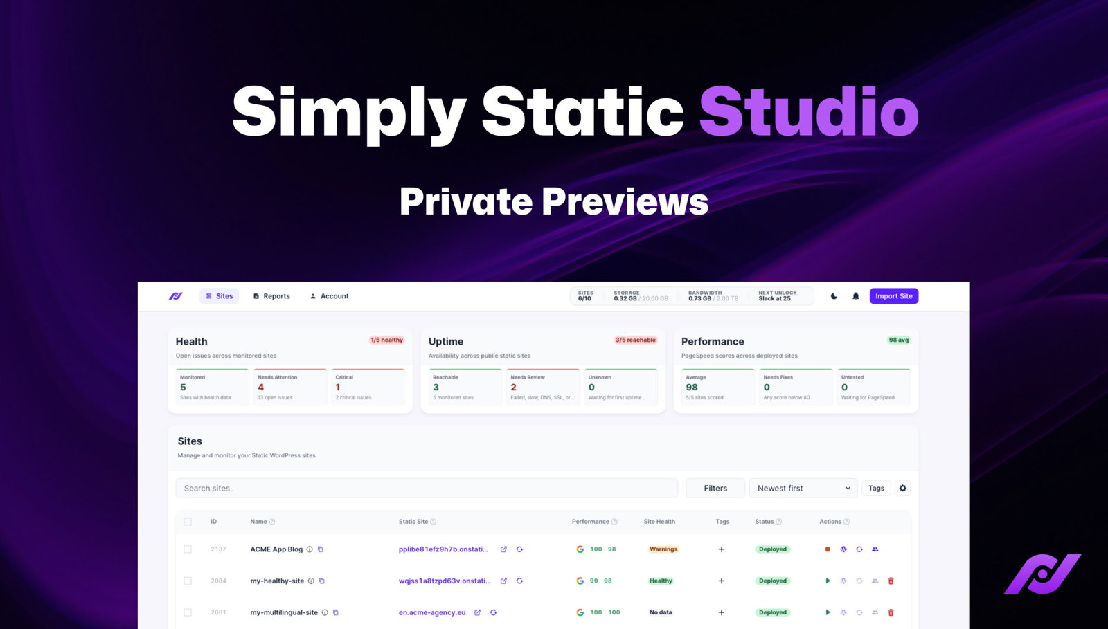 Static Studio – Private static site previews 1 Static Studio – Private static site previews